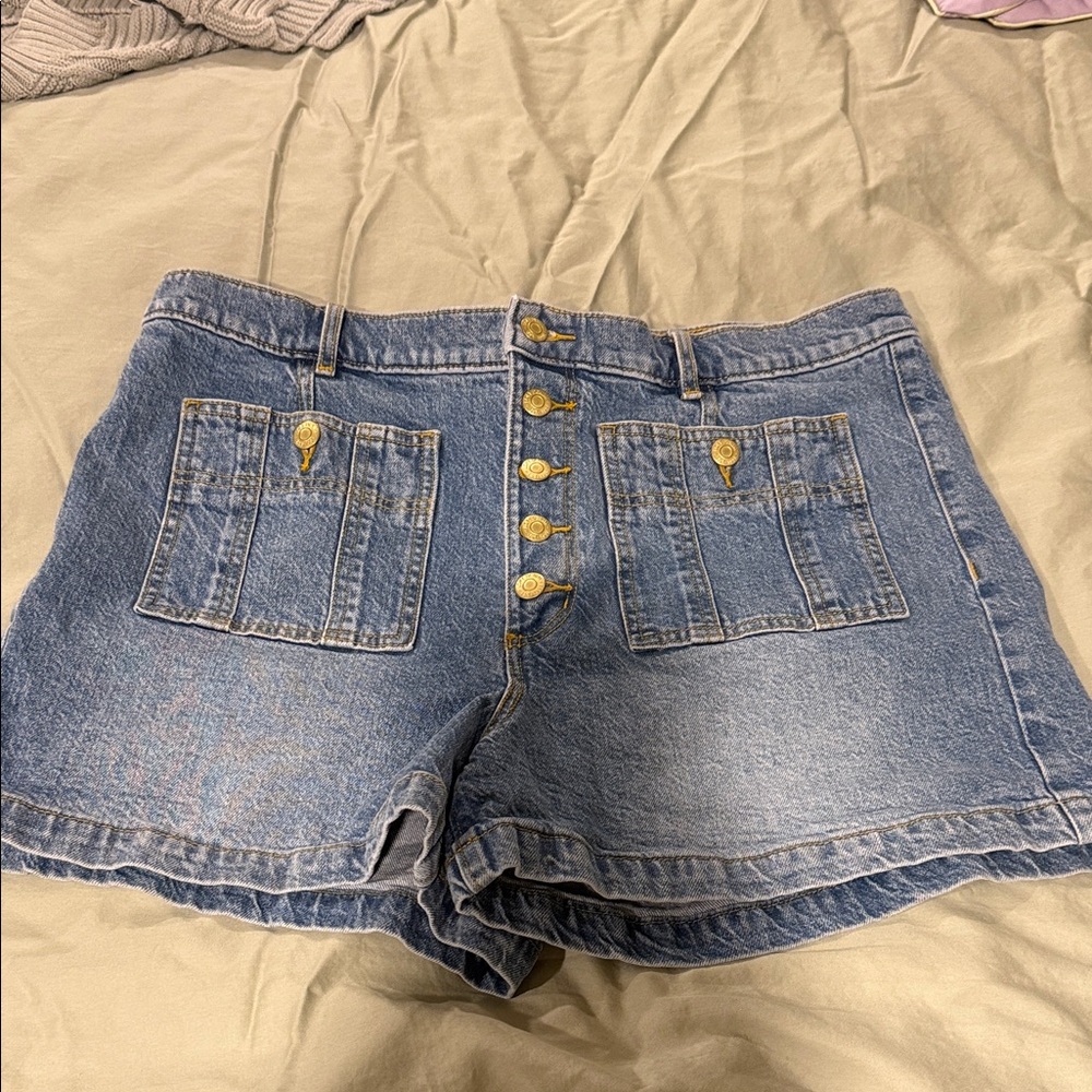 Loft Denim Button-Up Women Shorts
